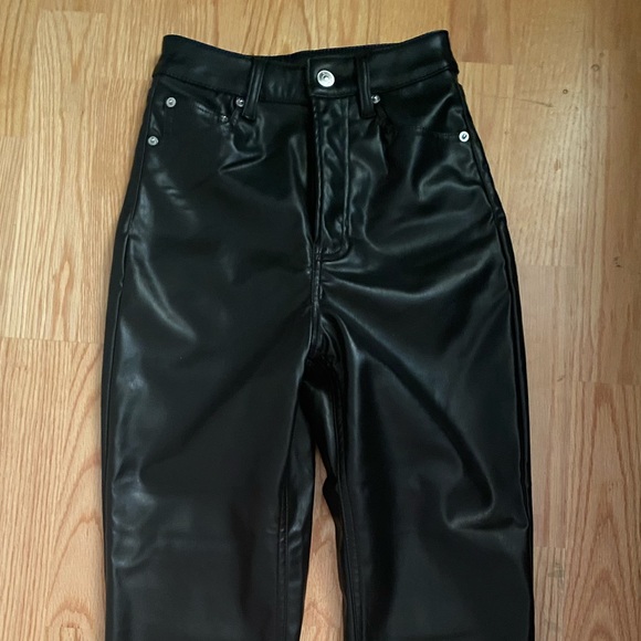 H&M high waisted leather pants - Picture 1 of 3